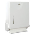 Towel Dispensers | San Jamar T1905WH 11.63 in. x 5 in. x 14.5 in. True Fold C-Fold/Multifold Paper Towel Dispenser - White image number 1