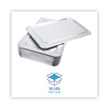 Steam Table Parts | Boardwalk BWKLIDSTEAMFL 12.88 in. x 20.81 in. x 0.63 in. Aluminum Steam Table Pan Lids (50/Carton) image number 2