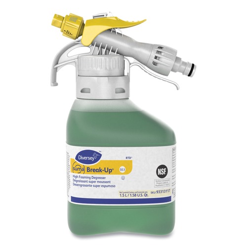 Industrial Cleaning Products | Diversey Care 93313117 1500 mL Bottle Suma Break-Up Heavy-Duty Foaming Grease-Release Cleaner (2/Carton) image number 0