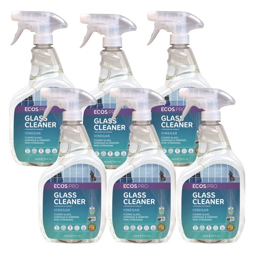 Disinfecting & Cleaning Solutions | ECOS PRO PL93006CT 32 oz. Glass Cleaner Spray Bottle - Vinegar Scent (6/Carton) image number 0
