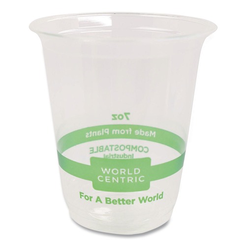 Cups | World Centric CP-CS-7 7 oz PLA Plastic Cold Cups - Clear (2000/Carton) image number 0