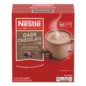 Nestle 12096919 0.71 oz. Hot Cocoa Mix - Dark Chocolate (50/Box)