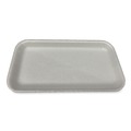 Food Containers & Lids | GEN 17SWH 8.5 in. x 4.69 in. x 0.64 in. #17S Meat Trays - White (500/Carton) image number 1