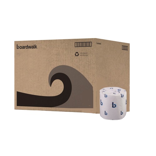 Toilet Tissues | Boardwalk B6145 2-Ply Standard Septic Safe 4 in. x 3 in. Toilet Tissue - White (96/Carton) image number 0