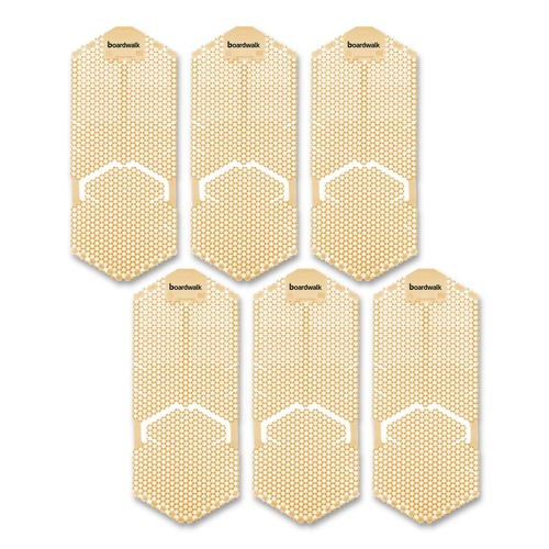Toilet & Urinal Deodorizers | Boardwalk TSU-P-006I006I-25-AAS80 5.22 oz Vertical Urinal Screen - Summer Sunshine Scent/Yellow (6/Carton) image number 0