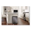 Indoor Waste Receptacles | Rubbermaid 2112520 Elite Step-On Trash Can 12 gal Metal Charcoal Stainless Steel/Black image number 4