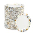 Plates | Boardwalk BWKDEER6PLT 6 in. Diameter Coated/Soak Proof Deerfield Printed Paper Plates - Multicolor (250/Pack, 4 Packs/Carton) image number 1