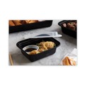 Food Containers & Lids | Pactiv Corp. NC818B Newspring VERSAtainer 4.5 x 5.5 x 1.75 12 oz Plastic Microwavable Containers - Black/Clear (150/Carton) image number 4