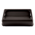 Waste Receptacle Lids | Rubbermaid Commercial FG267360BLA Slim Jim 11.38 in. x 20.5 in. x 5 in. Swing Lid - Black image number 1