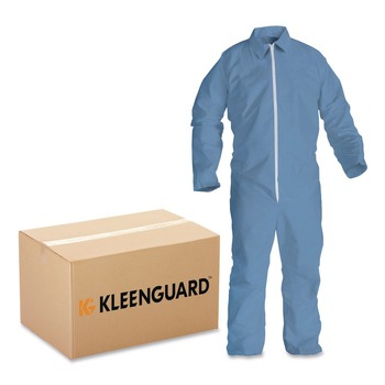 PRODUCTS | KleenGuard 45317 A65 Zipper Front Flame Resistant Coveralls - 4XL/Blue (21/Carton)