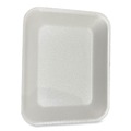 Food Containers & Lids | GEN 8PWH 10.8 in. x 8.82 in. x 1.5 in. #8P Meat Trays - White (200/Carton) image number 1