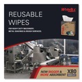 Perforated Roll & Hand Towels | WypAll 41048 8.34 in. x 16.8 in. POP-UP Box HYDROKNIT X80 Cloths - White (400/Carton) image number 5