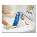 Mop Heads | Rubbermaid Commercial FGQ40900BL00 Economy 18 in. Microfiber Wet Mopping Pads - Blue (12/Carton) image number 4