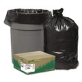 Low-Density Trash Bags | Earthsense Commercial 1507734 40 in. x 46 in. 45-Gallon 2 mil. Linear Low Density Recycled Can Liners - Black (100/Carton) image number 4