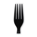 Disposable Forks | Dixie FH53C7 Individually Wrapped Heavyweight Polystyrene Forks - Black (1000/Carton) image number 2