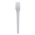 Disposable Forks | Eco-Products EP-S012 6 in. Plantware Compostable Cutlery Fork - Pearl White (1000/Carton) image number 0