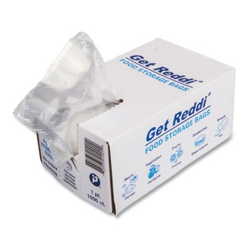 Inteplast Group PB040208 16 oz. 0.68 mil. 4 in. x 8 in. Food Bags - Clear (1000/Carton)