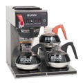 Coffee Brewers | BUNN 12950.0212 CWTF-3 3 Burner 12-Cup Automatic Coffee Brewer - Black/Stainless Steel image number 1