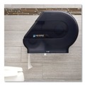 Toilet Tissue Dispensers | San Jamar R6500TBK 12 in. to 13 in. Roll 22 in. x 5.88 in. x 16.5 in. Quantum JBT Classic Dispenser - Transparent Black Pearl image number 4