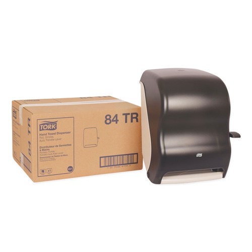 Towel Dispensers | Tork 84TR 12.94 in. x 9.25 in. x 15.5 in. Hand Towel Roll Dispenser - Smoke image number 0
