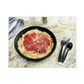 Disposable Spoons | Pactiv Corp. YMWSSE Meadoware Medium Heavy Weight Soup Spoon Cutlery - Black (1,000/Carton) image number 3
