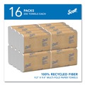 Perforated Roll & Hand Towels | Scott 01807 9.2 in. x 9.4 in. 1-Ply Essential Recycled Multi-Fold Towels - White (4000/Carton) image number 1