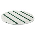 Carpet Bonnets | Rubbermaid Commercial FGP26900WH00 19 in. Diameter Low Profile Scrub-Strip Carpet Bonnet - White/Green (5/Carton) image number 1