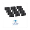 Grill Scrubbers | Boardwalk GB12PC 8 in. x 4 in. Grill Brick - Black (12/Carton) image number 2