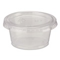 Perforated Roll & Hand Towels | Dixie PL20CLEAR Plastic Portion Cup Lid Fits 1.5 oz to 2 oz Cups Clear 100/Sleeve 24 Sleeves/Carton image number 3