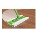 Mops | Swiffer 49947 10 in. x 4.8 in. Cloth Head 46 in. Aluminum/Plastic Handle Sweeper Mop - White Head Silver/Green Handle image number 5