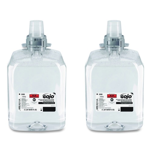 Soap Refills | GOJO Industries 5269-02 2,000 mL E2 Foam Handwash Refill with PCMX for FMX-20 Dispensers - Fragrance-Free (2/Carton) image number 0