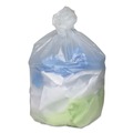 High-Density Trash Bags | Ultra Plus 1506977 24 in. x 33 in. 8 mic 16 Gallon Can Liners - Natural (200/Carton) image number 1