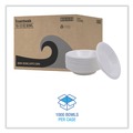 Bowls | Boardwalk BWKBOWLHIPS12WH Hi-Impact 10 - 12 oz. Plastic Bowls - White (1000/Carton) image number 4