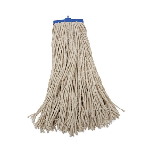 Mop Heads | Boardwalk BWK720C 20 oz. Economical Lie-Flat Cotton Fiber Mop Head - White (12/Carton) image number 0