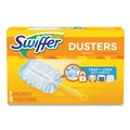 Dusters | Swiffer 11804 Dusters Starter Kit with Dust Lock Fiber and 6 in. Handle - Blue/Yellow (6/Carton) image number 1