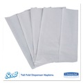 Dispenser Napkins | Scott 98710 7 in. x 13.5 in. 1-Ply Tall-Fold Dispenser Napkins - White (20/Carton) image number 2