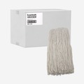 Mop Heads | Boardwalk BWK224RCT 24 oz. Rayon Premium Cut-End Wet Mop Heads - White (12/Carton) image number 1