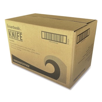 DISPOSABLE KNIVES | Boardwalk BWKKNIFEPPMW 5.86 in. Mediumweight Polypropylene Plastic Knife Cutlery - White (1000/Carton)