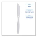 Disposable Knives | Boardwalk BWKKNIFEHWPPWH Heavyweight Polypropylene Cutlery Knife - White (1000/Carton) image number 5