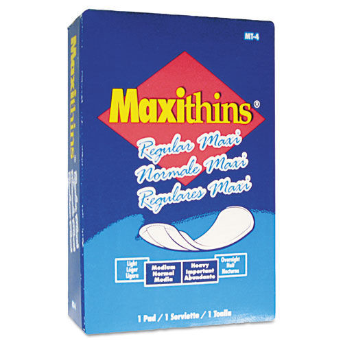 Feminine Care Products | HOSPECO MT4FS No. 4 Maxithins Vended Sanitary Napkins (100/Carton) image number 0