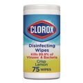 Cleaning Cloths & Wipes | Clorox 01628 7 in. x 7.75 in. 1-Ply Bleach Free Disinfecting Cleaning Wipes - Crisp Lemon White (6/Carton) image number 1