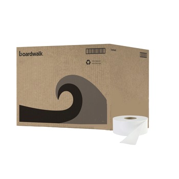 TOILET TISSUES | Boardwalk B6111 3-1/2 in. x 2000 ft. JRT Jr. 1-Ply Bath Tissue - Jumbo, White (12/Carton)