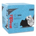 Perforated Roll & Hand Towels | WypAll 33560 12.5 in. x 12 in. 1/4 Fold Grease and Ink Cloths Power Clean Oil - Blue (66/Box, 8 Boxes/Carton) image number 1