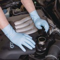 Janitorial Disposable & Single Use Gloves | Ammex GPNHD64100 8 mil Blue Powder-Free Nitrile Exam Gloves - Medium, Blue (500/Carton) image number 2