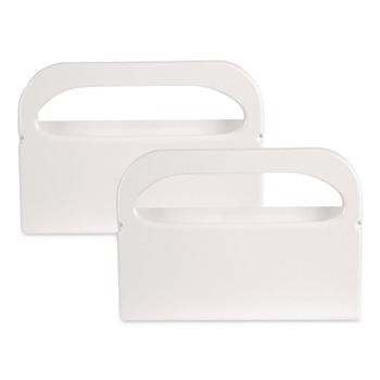 TOILET SEAT COVER DISPENSERS | Boardwalk BWKKD100 16 in. x 3 in. x 11.5 in. Toilet Seat Cover Dispenser - White (2/Box)