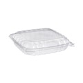 Food Containers & Lids | Dart C89PST1 ClearSeal 8.31 in. x 8.31 in. x 2 in. Hinged-Lid Plastic Containers - Clear (250/Carton) image number 3