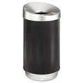 Outdoor Waste Receptacles | Safco 9799BL At-Your-Disposal 28-Gallon Polyethylene Vertex Receptacle - Black image number 0