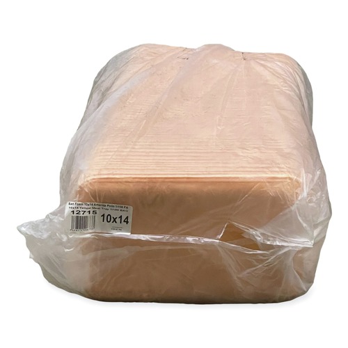 Food Containers & Lids | GEN 1014YEL 13.81 in. x 9.25 in. x 2.7 in. Meat Trays - Yellow (100/Carton) image number 0