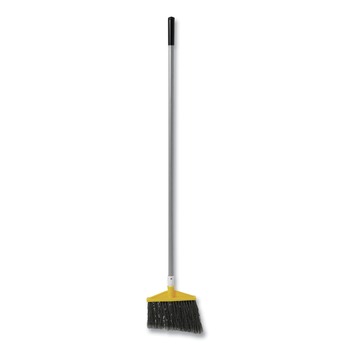 BROOMS | Rubbermaid Commercial FG638500GRAY 48.78 in. Handle Angled Large Broom - Silver/Gray