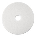 Floor Pads-Cleaning, Buffing & Polishing | 3M 4100-13 4100 13 in. Diameter Low-Speed Super Polishing Floor Pads - White (5/Carton) image number 0